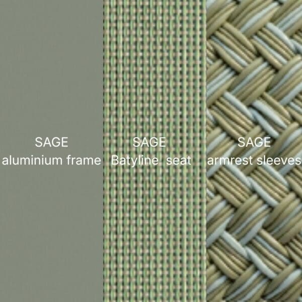 Image of finish combination for Archy aluminium garden chair by Royal Botania