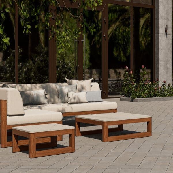 Image of Tuuci Sola opulent garden lounge furniture in Aluma-Teak aluminium