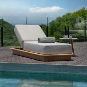 Image of Acri contemporary sunbed on sunny poolside