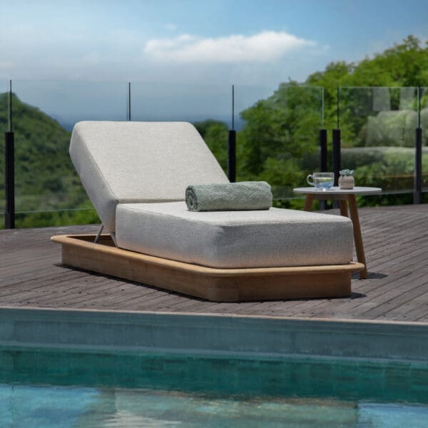 Image of Acri contemporary sunbed on sunny poolside