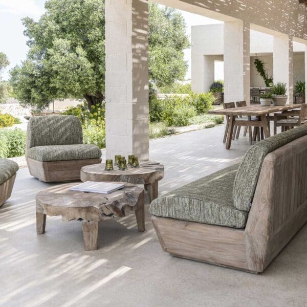 Image of Gommaire Jules luxury teak lounge furniture and Samba low tables