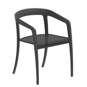 Studio image of Royal Botania Jive dining chair with Batyline seat