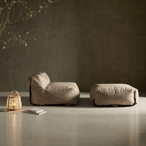 Image of Enhola bean bag lounge chair & foot stool by Komoom
