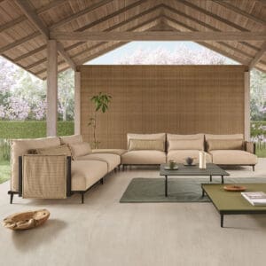 Image of Frida luxury garden sofa by Komoom in chic garden room