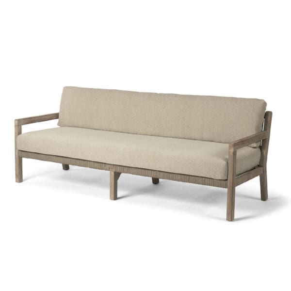 Studio image of Gommaire 3 Seater Mario luxury teak garden sofa