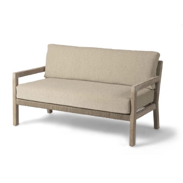 Studio image of Gommaire Mario 2 seater teak garden sofa