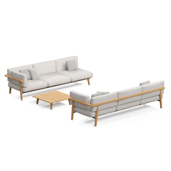 Image of render of Royal Botania Mambo Lounge set 03 luxury teak sofas