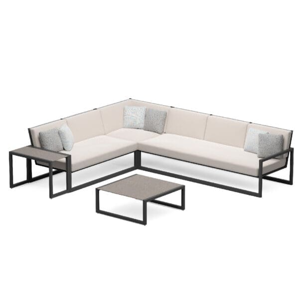 Image of render of Royal Botania Ninix Lounge set 05 minimalist garden sofa