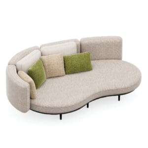 Image of render of Royal Botania Organix Lounge Set 01, a large amorphous modern garden sofa