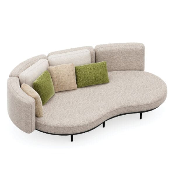 Image of render of Royal Botania Organix Lounge Set 01, a large amorphous modern garden sofa