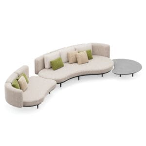 Image of render of Royal Botania Organix Lounge Set 03 luxury upholstered garden sofas