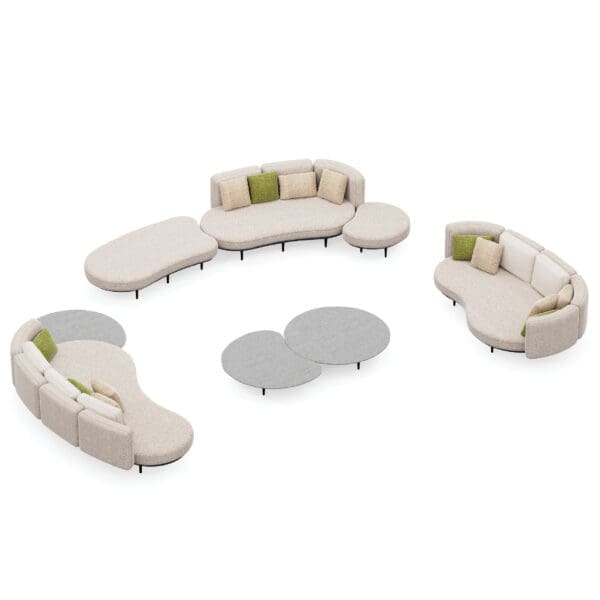 Image of render of Royal Botania Organix Lounge Set 05 luxury garden sofa set