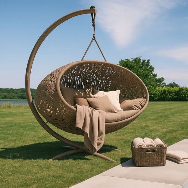 Image of taupe Bios Alpha luxury swing seat by Unknown Nordic