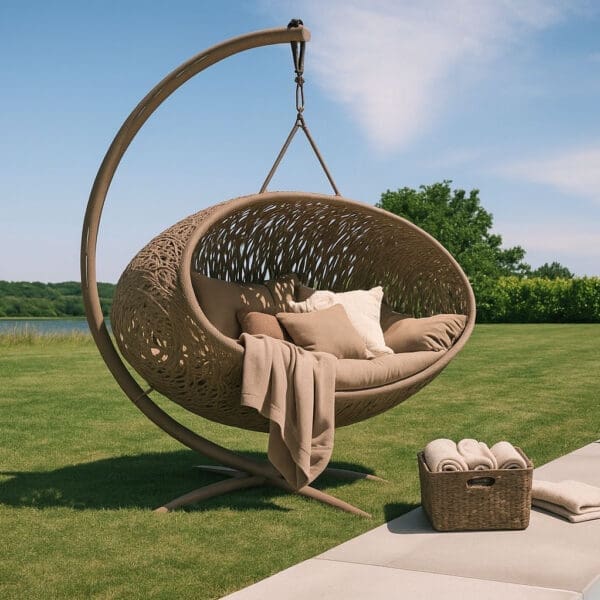 Image of taupe Bios Alpha luxury swing seat by Unknown Nordic