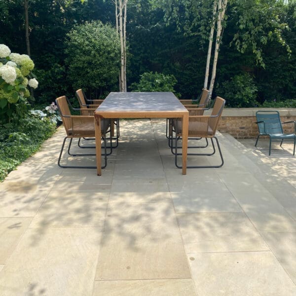 ex display roda table and 4 chairs in london garden