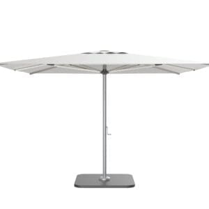 Studio image of Shademaker Atlas centre post parasol with Z-plate base