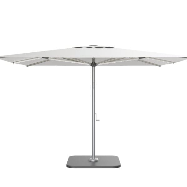 Studio image of Shademaker Atlas centre post parasol with Z-plate base