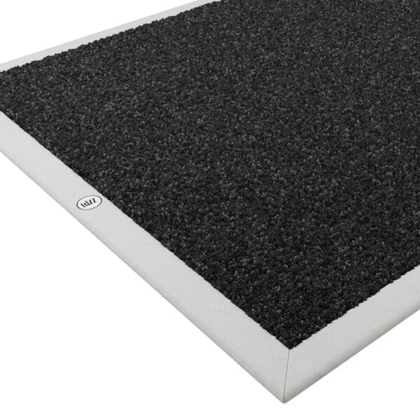 Studio image of RiZZ indoor mat with white leather surround