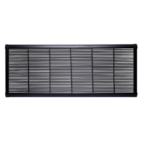 Image of double Rizz modern door mat 175 x 70cm in black powder coated aluminium