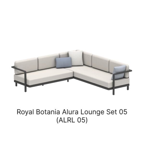 Studio image of Royal Botania Alura Lounge Set 05 (ALRL 05) ALRL05SPG in Anthracite finish ALRL05AZU_