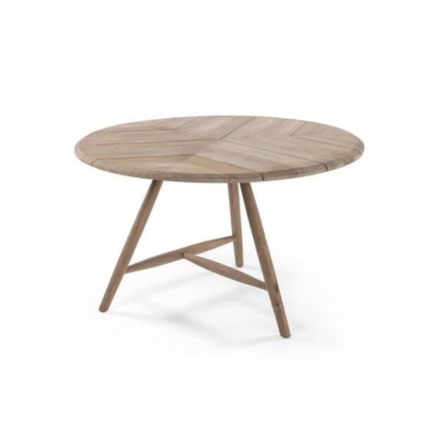 Studio image of Gommaire Round Table Faye luxury teak garden dining table (G784-NAT)