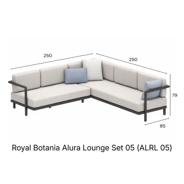 Studio image of Royal Botania Alura Lounge Set 05 (ALRL 05) ALRL05SPG in Anthracite finish ALRL05AZU_
