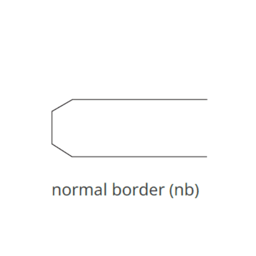 Image of line drawing of normal border ceramic table top for Joli furniture