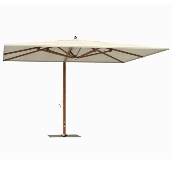 Studio image of Ocean Master Max cantilever parasol in AlumaTeak finish by Tuuci