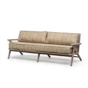 Studio image of Gommaire Alabama contemporary teak garden sofa