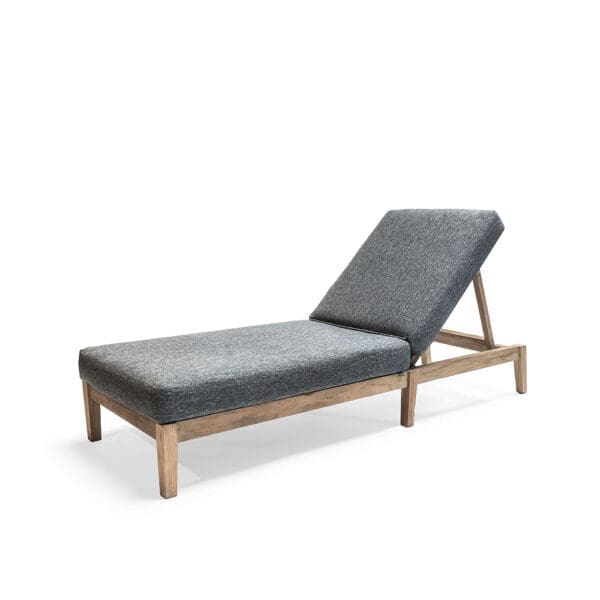 Studio image of Gommaire Copenhague Sunny teak daybed with cushion