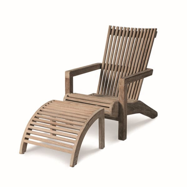 Studio image of Gommaier easy chair Orso and footrest