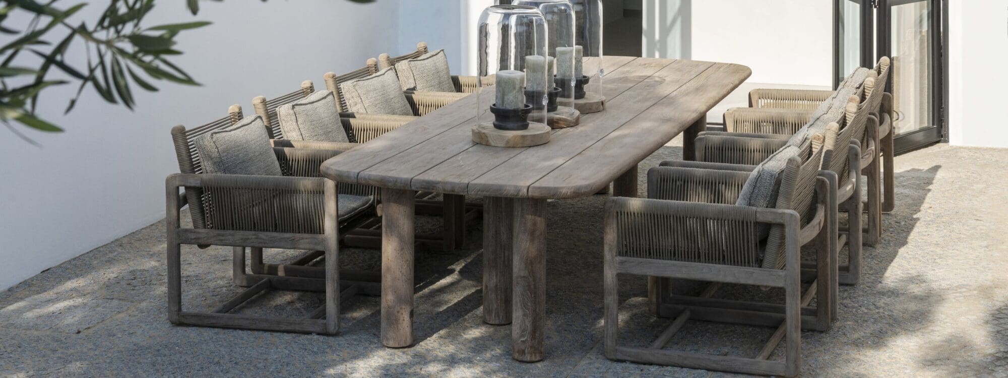 Image of Carlo low dining table and Carlo easy chairs by Gommaire