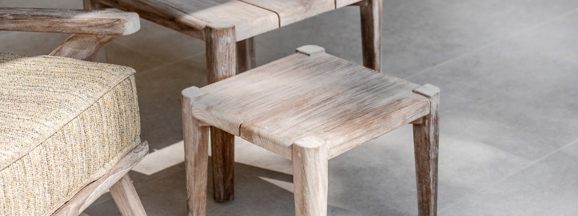 Image of pair of Floor teak coffee tables