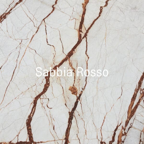 Image of swatch of Sabbia Rosso ceramic used for Joli luxury tables