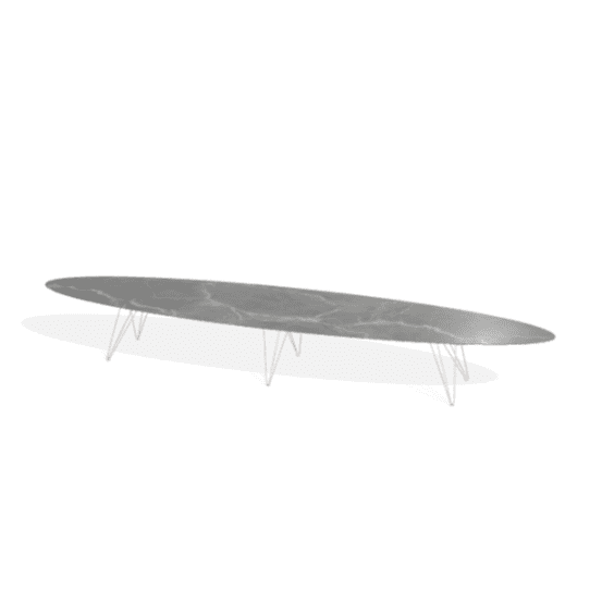 Image of render of Wire Majestic very large elliptical 18 seater table by Joli