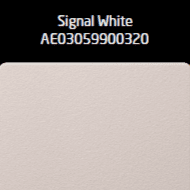 Image of swatch of Signal White powdercoat paint finish used for Cassecroute modern picnic tables