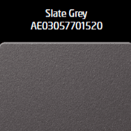 Image of swatch of Slate Grey powdercoat paint finish used for Cassecroute modern picnic tables