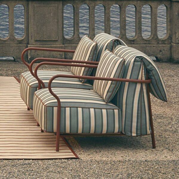 Image of pair of Salo modern garden lounge chairs side by side