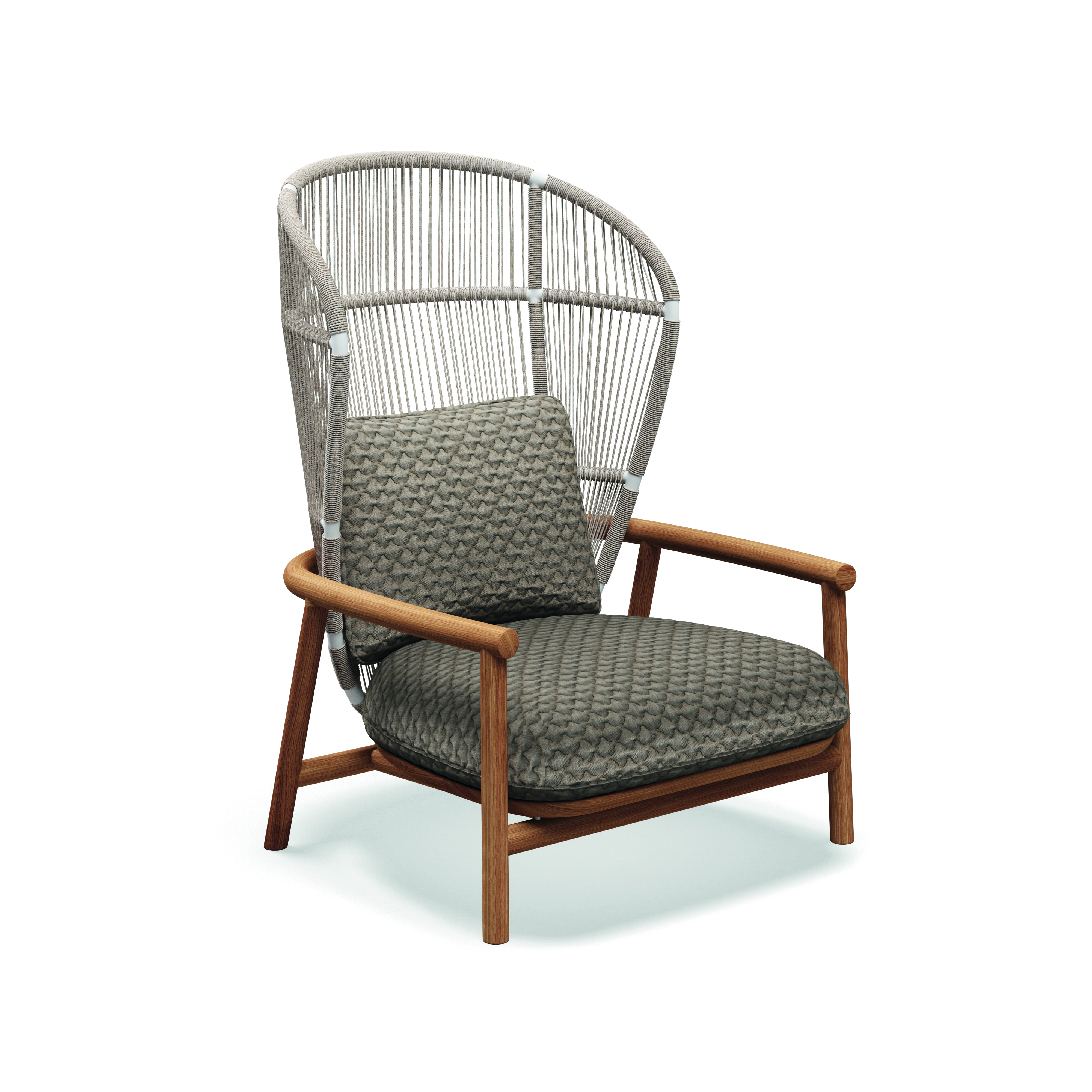 Studio image of high backed Gloster Fern lounge chair