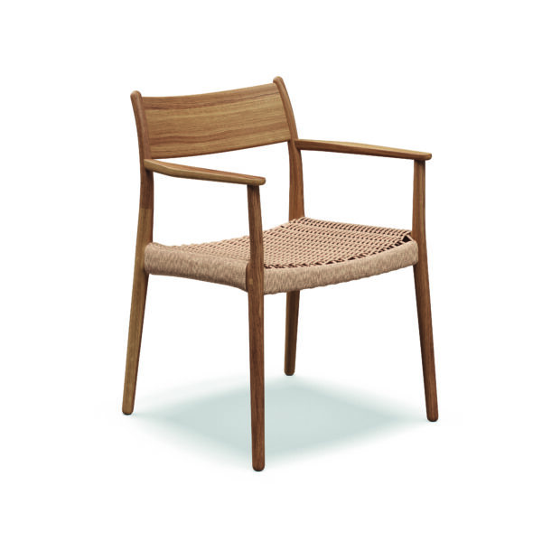 Studio image of Gloster Lima dining chair with arms