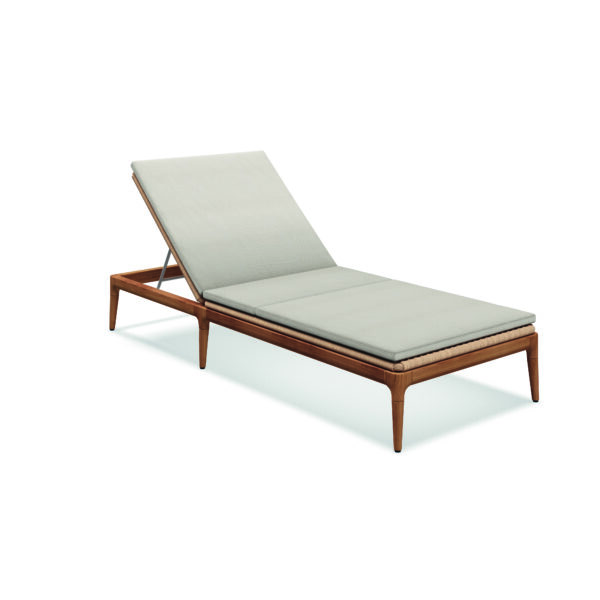 Studio image of Gloster Lima lounger with cushion