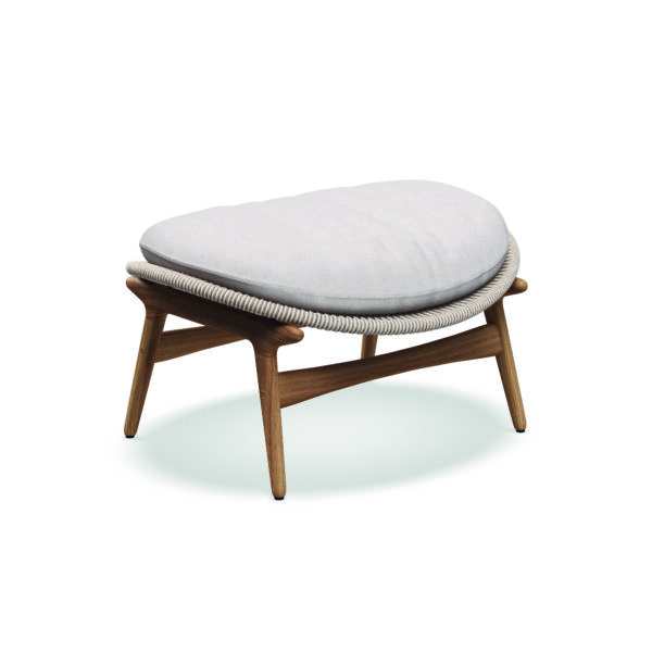 Studio image of Gloster Bora footrest in Sorrel wicker