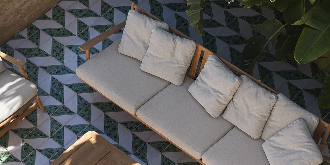 Image of RODA Levante 3 seat teak sofa