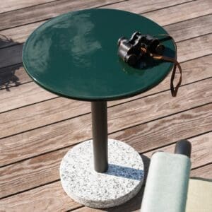 Image of RODA Bernardo side table with wavy glass top