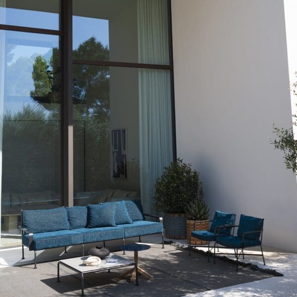 Image of Roda Stresa lounge furniture in sunny modernist terrace