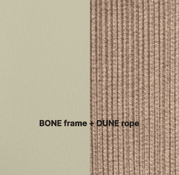 Image of Bone frame and Dune rope swatch used for Gloster furniture