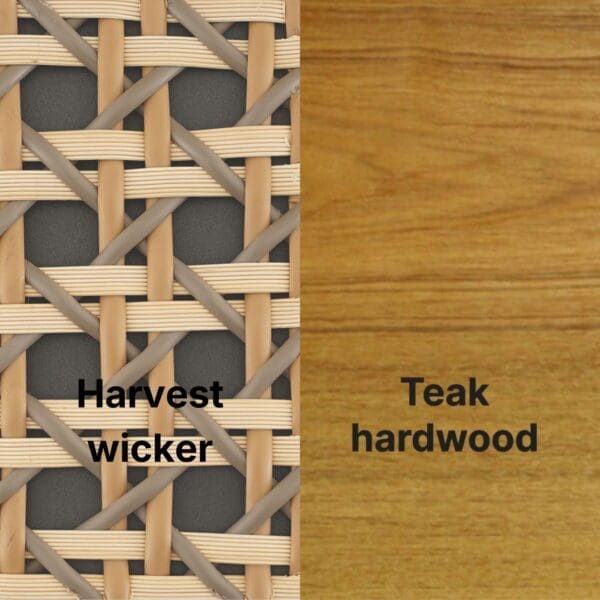 Image of swatch of Harvest wicker and Teak for Gloster furniture