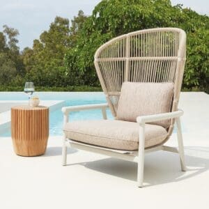 Image of Gloster Fern high backed aluminium garden lounge chair