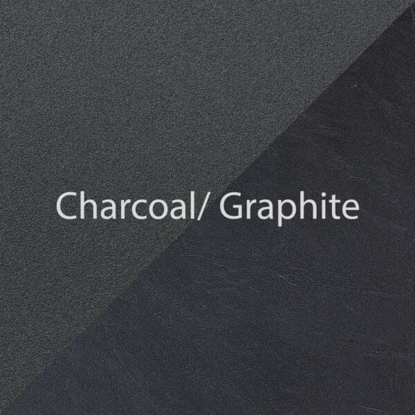 Image of swatch of charcoal aluminium and graphite ceramic used for Jati Kebon garden furniture