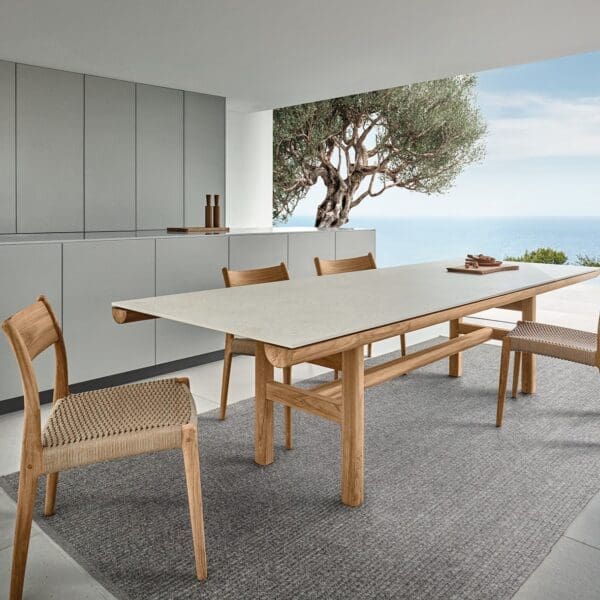 Image of Gloster Lima chairs and Wrap dining table